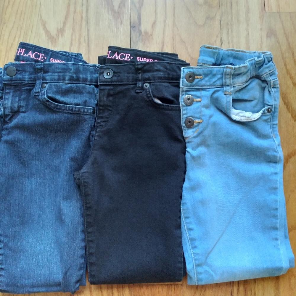 #305-9 Girls Children's Place Jean Bundle Super Skinny - Picture 2 of 16